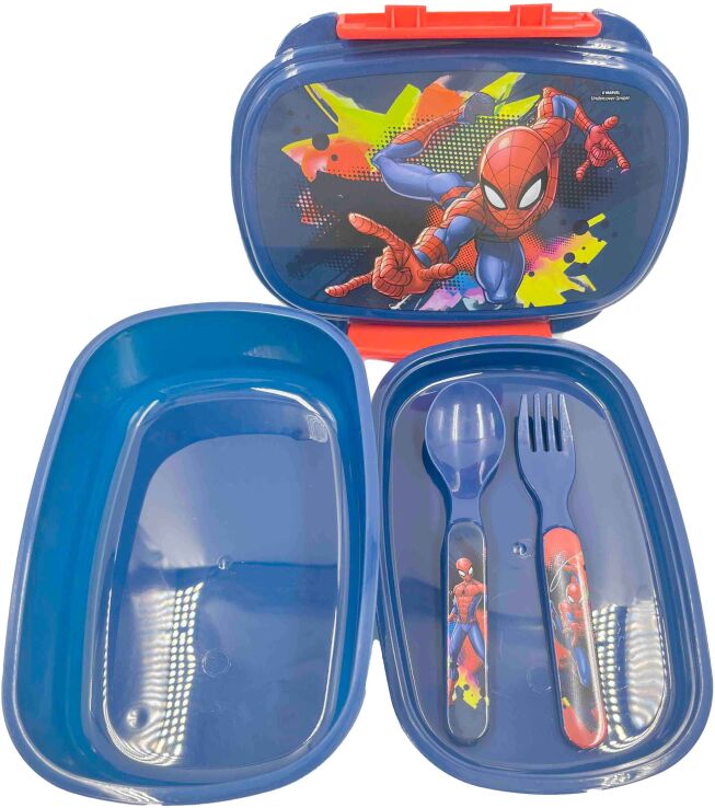 Gim Δοχείο Φαγητού Με Κουτάλι/Πιρούνι Spiderman (557-12276) (2)