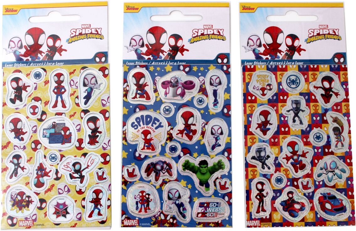 Gim Sticker Laser Spidey-3 Σχέδια-1Τμχ (777-50110) (0)