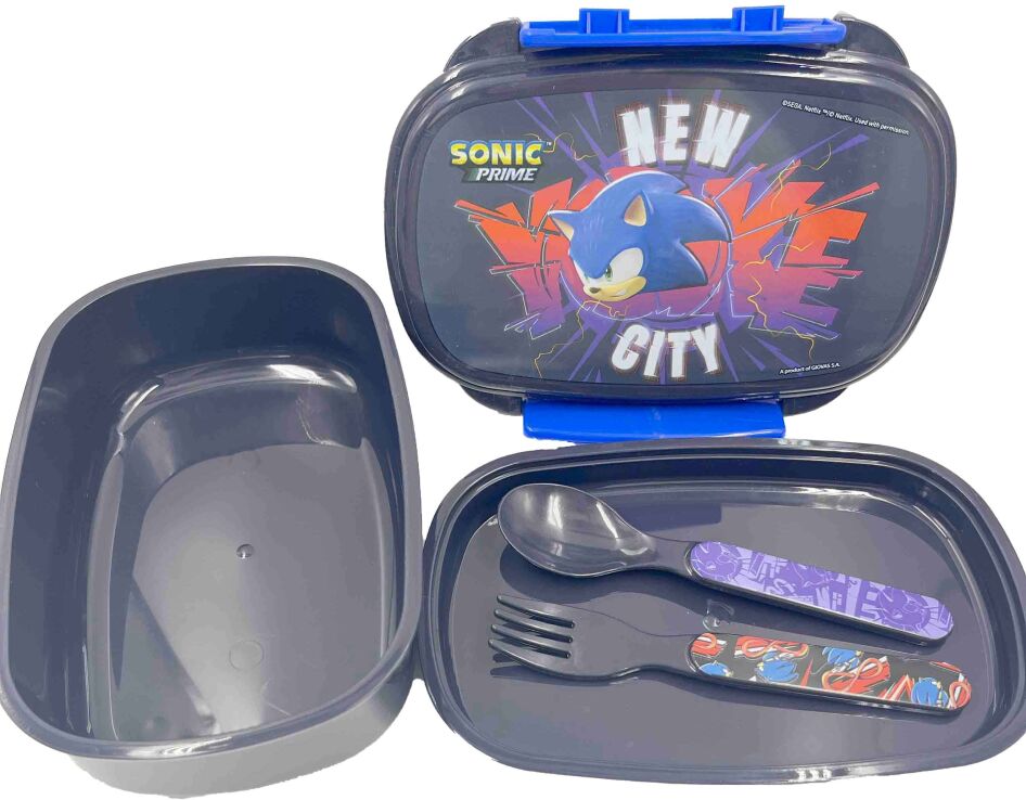 GIM Δοχείο Φαγητού Με Κουτάλι/Πιρούνι Sonic-2 Σχέδια (572-52276) (4)