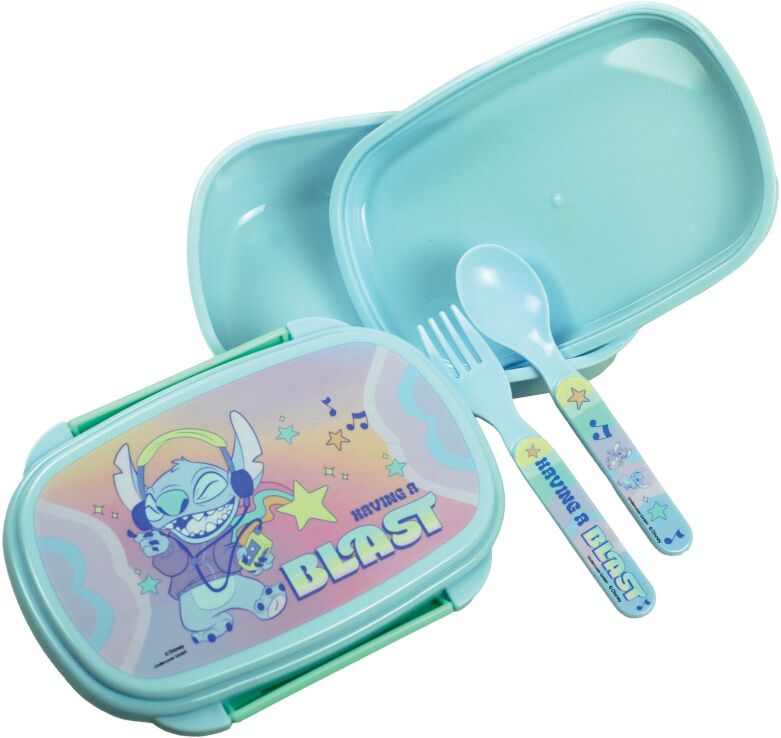 Gim Δοχείο Φαγητού Με Κουτάλι/Πιρούνι Stitch (552-04276) (1)