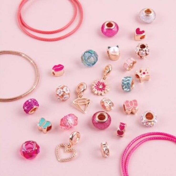 Make It Real Halo Charms Bracelets Thin Pink (1722) (2)