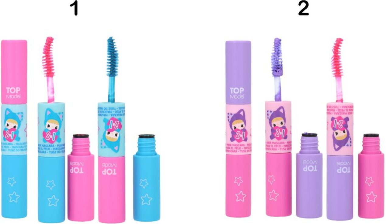 Top Model Μάσκαρα Για Μαλλιά 2 In 1 Kpop-2 Σχέδια (D14289) (1)
