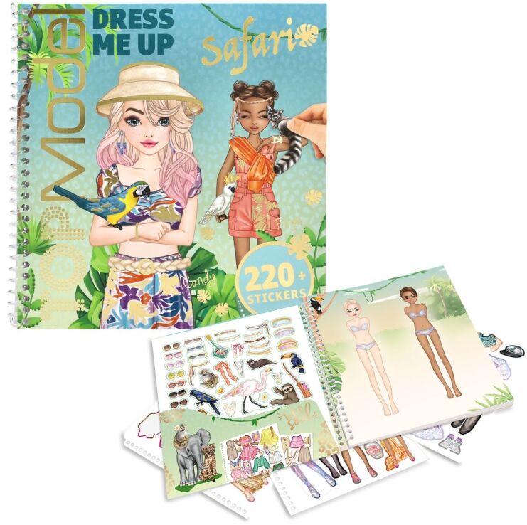 Top Model Μπλοκ Με Αυτοκόλλητα-Dress Me Up Safari (D13831) (0)