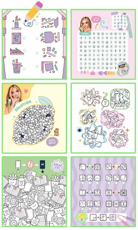 Top Model Μπλοκ Ζωγραφικής Haydens Brain Games Colouring Book (D14591) (2)