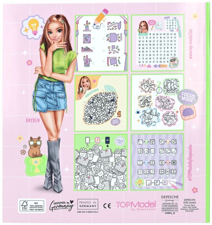 Top Model Μπλοκ Ζωγραφικής Haydens Brain Games Colouring Book (D14591) (3)