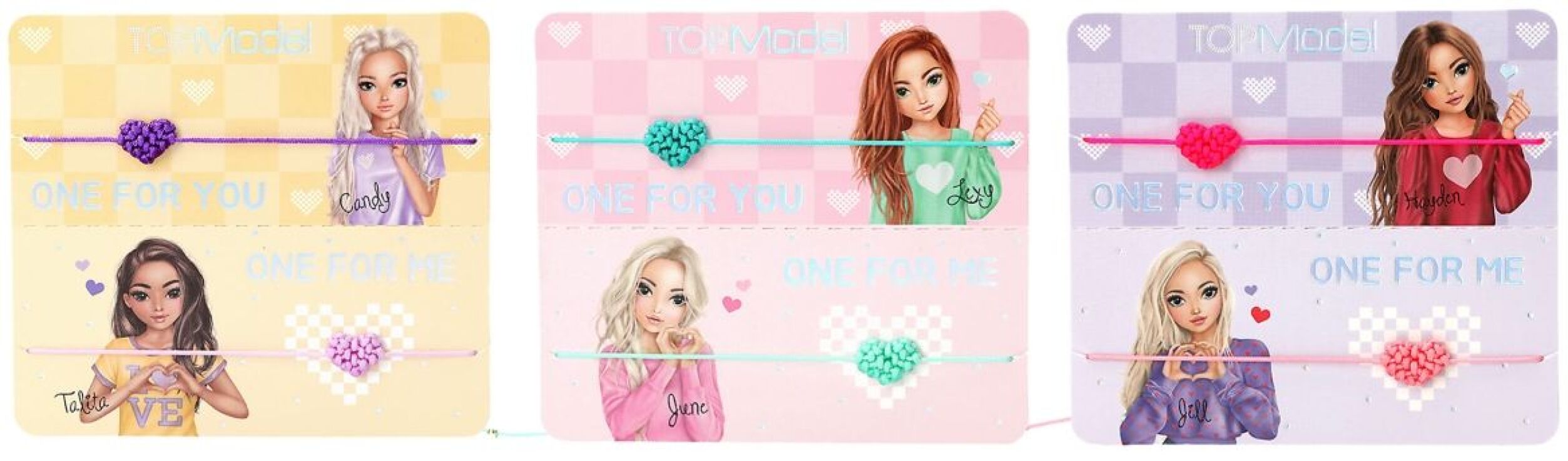 Top Model Bracelet Σετ Heart-3 Σχέδια (D13930) (0)