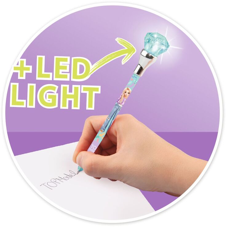 Top Model Ballpen Στυλό Με Φως-3 Σχέδια-1Τμχ (D12846) (1)