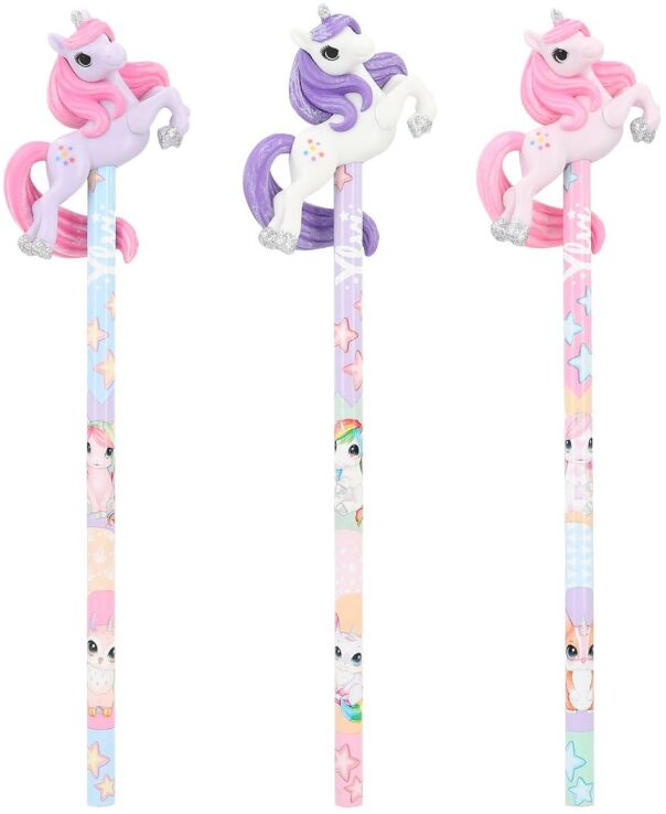 Ylvi Μολύβι Με 3D Unicorn Topper-3 Σχέδια-1Τμχ (D12860) (0)