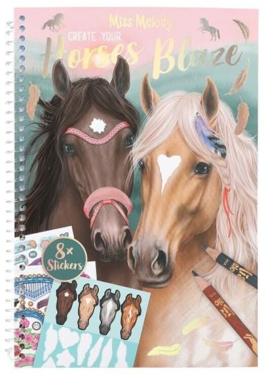 Miss Melody Μπλοκ Ζωγραφικής Create Your Horses Blaze Colouring Book (D12964) (0)