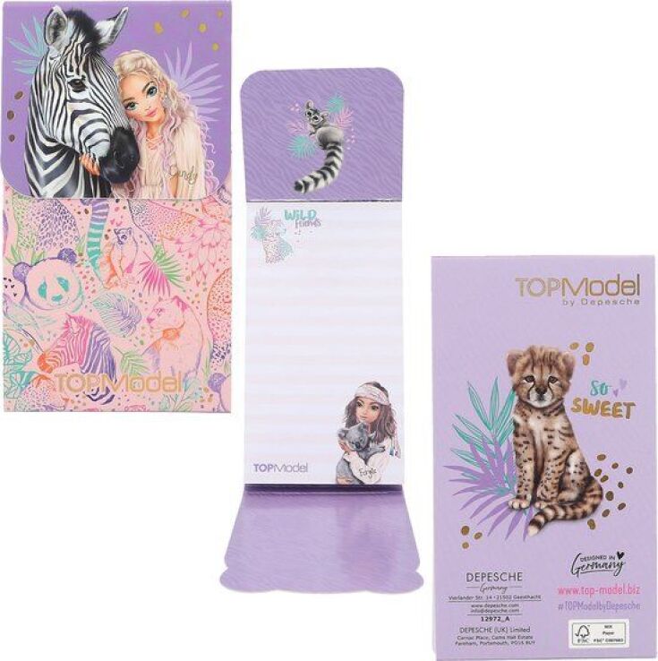 Top Model Μπλοκ Σημειώσεων Wild-4 Σχέδια-1Τμχ (D12972) (1)