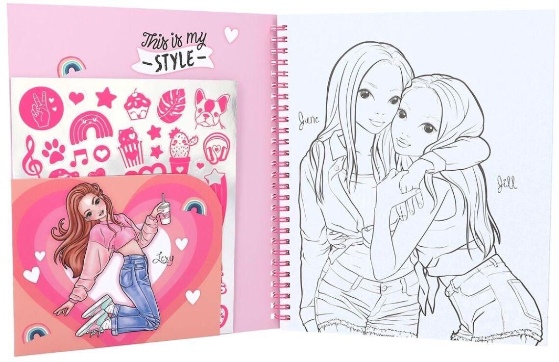 Top Model Μπλοκ Ζωγραφικής W/Reversible Sequins Colouring Book (D12977) (1)