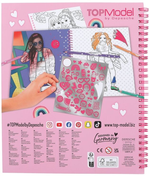 Top Model Μπλοκ Ζωγραφικής W/Reversible Sequins Colouring Book (D12977) (4)