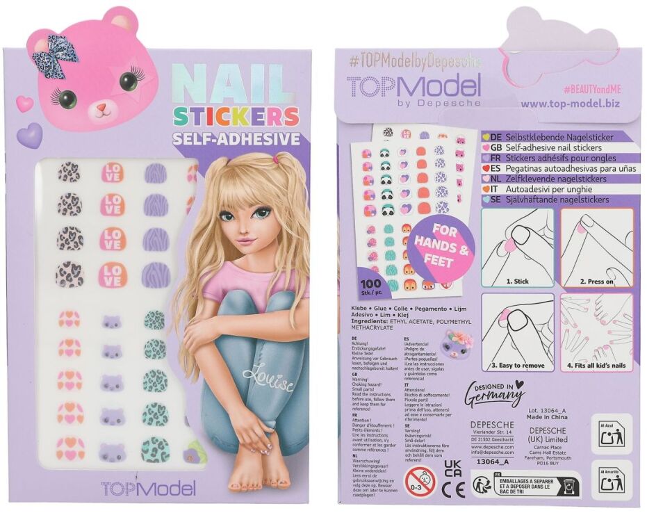 Top Model Nail Stickers Beauty & Me-4 Σχέδια-1Τμχ (D13064) (3)