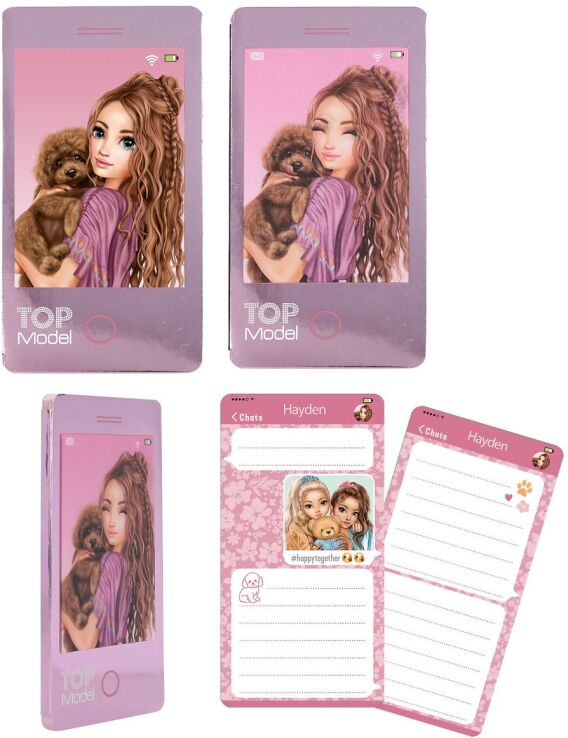 Top Model Μπλοκ Σημειώσεων Mobile-4 Σχέδια-1Τμχ (D13211) (2)
