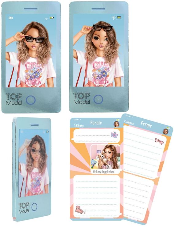 Top Model Μπλοκ Σημειώσεων Mobile-4 Σχέδια-1Τμχ (D13211) (3)