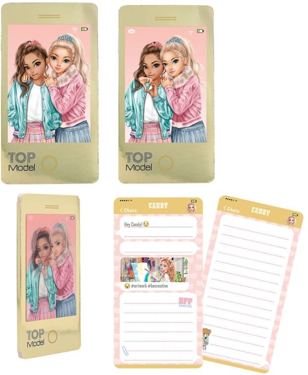 Top Model Μπλοκ Σημειώσεων Mobile-4 Σχέδια-1Τμχ (D13211) (4)