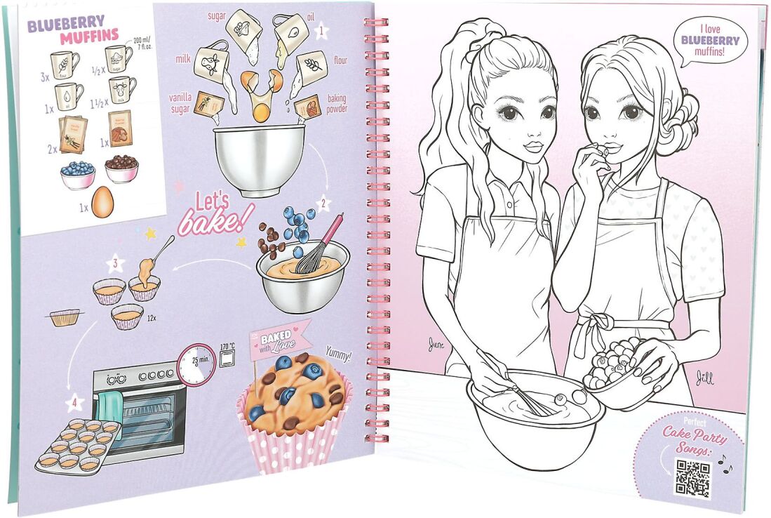 Top Model Μπλοκ Ζωγραφικής Cake & Bake Colouring Book (D13386) (1)