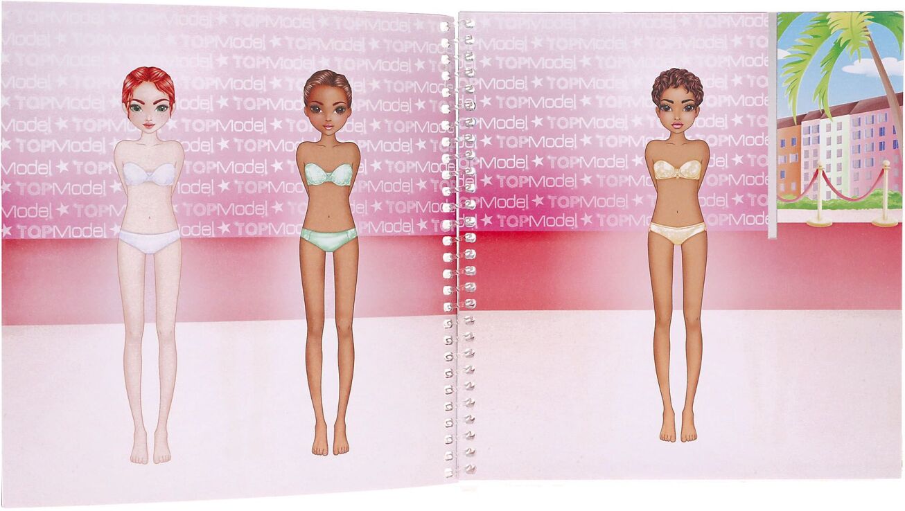 Top Model Μπλοκ Ζωγραφικής Με Αυτοκόλλητα-Dress Me Up Party (D13438) (3)