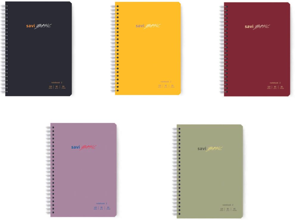 Τετράδιο Savi Basic Σπιραλ 17X25 2 Θεμάτων 120 Σελίδων-5 Σχέδια-1 Τμχ (303032-220) (0)