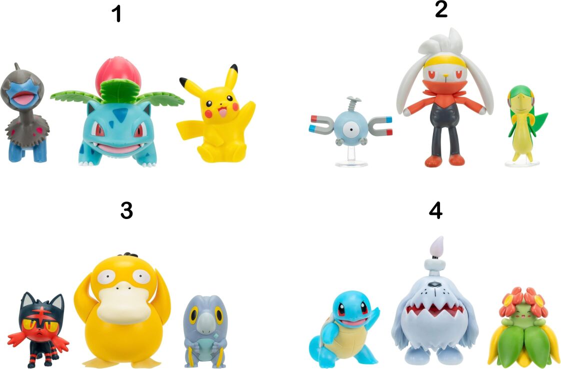 Pokemon Φιγούρες 3Τμχ W29-4 Σχέδια (JW095155-W29) (1)