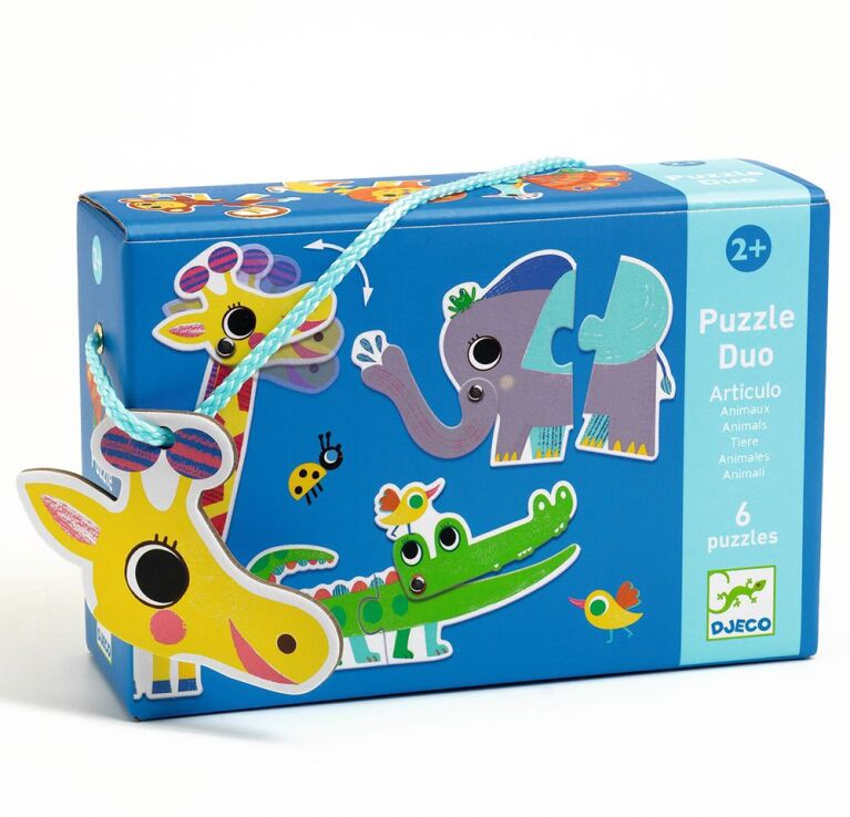 Djeco Παζλ Duo Ζώα Της Ζούγκλας Με Κίνηση (176-08262) (0)