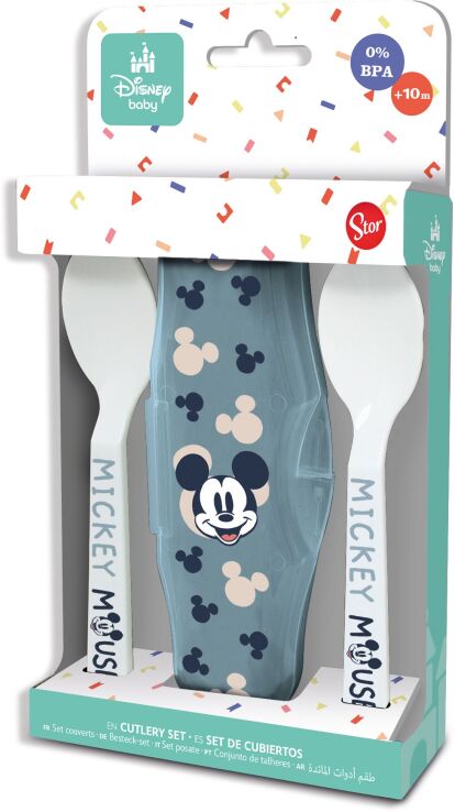 Stor Κουταλάκια Φαγητού Με Θήκη Mickey Mouse 2Τμχ (105590) (1)