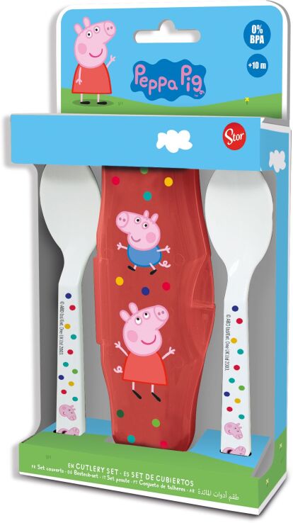 Stor Κουταλάκια Φαγητού Με Θήκη Peppa Pig 2Τμχ (105592) (1)