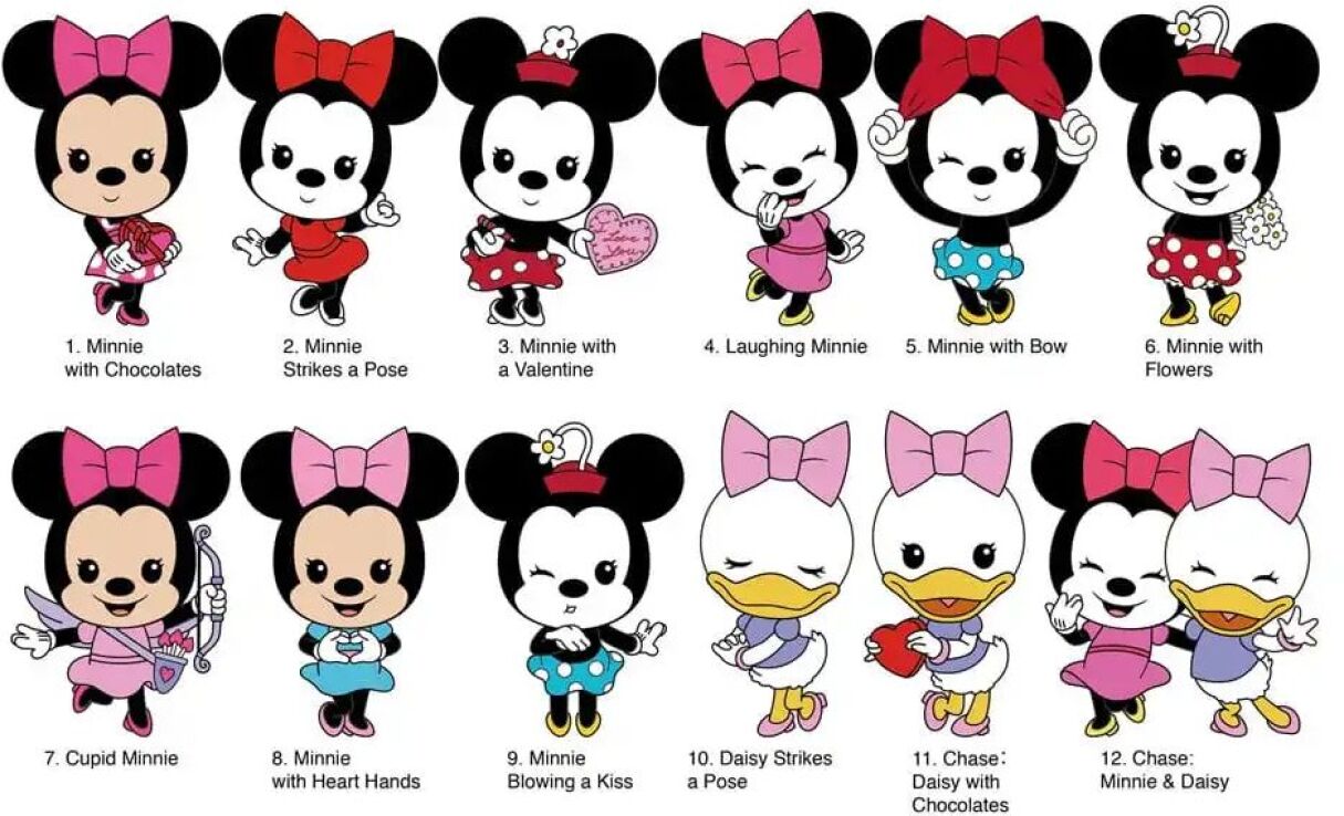 Monogram Disney-Minnie Φιγούρα Μπρελόκ Φακελάκι-12 Σχέδια-1Τμχ (103951) (1)