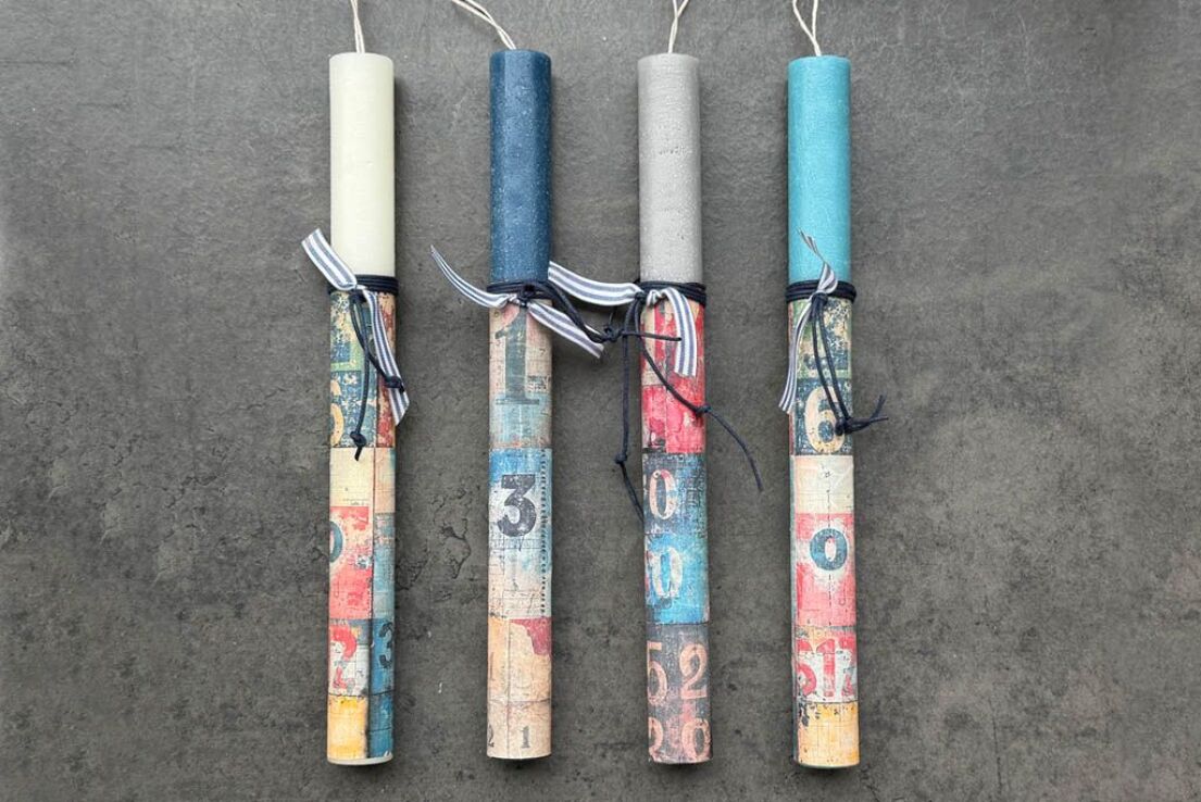 Λαμπάδα Ν.60 Ντεκουπάζ Αριθμοί Πολύχρωμοι-4 Σχέδια (961-196-0006) (0)