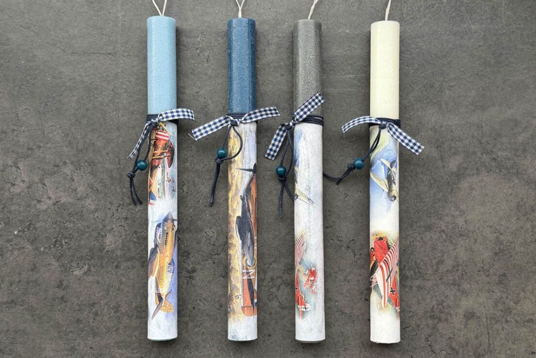 Λαμπάδα Ντεκουπάζ Αεροπλάνο-4 Σχέδια (961-194-0101) (0)