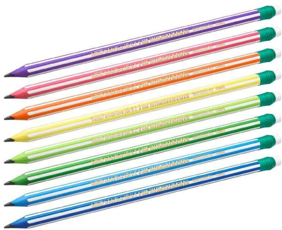 Bic B.Μολύβι Γραφίτη Evolution Stripes Με Γόμα-8 Σχέδια-1 Τμχ (8960342) (1)
