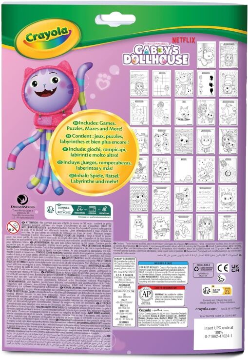 Crayola Τετράδιο Χρωμοσελίδων & Δραστηριοτήτων Με Μαρκαδόρους Gabby's Dollhouse (04-7024) (4)