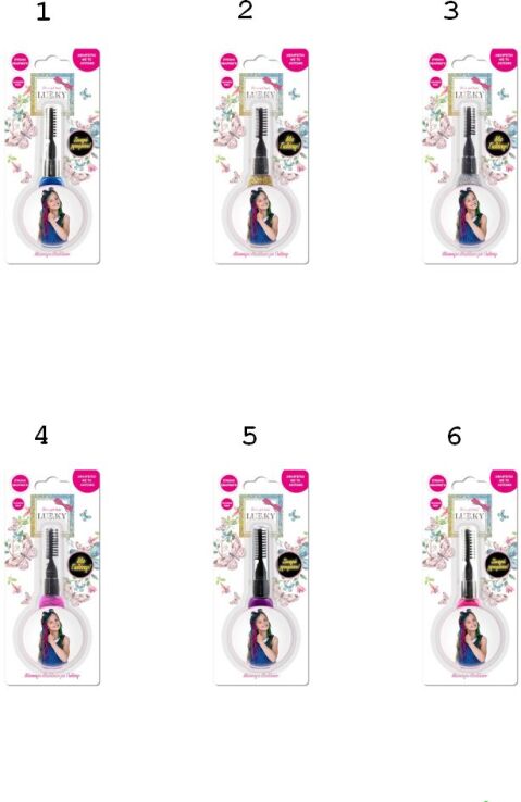 Lukky Γκλίτερ Για Μαλλιά-6 Σχέδια (LUK08000) (1)