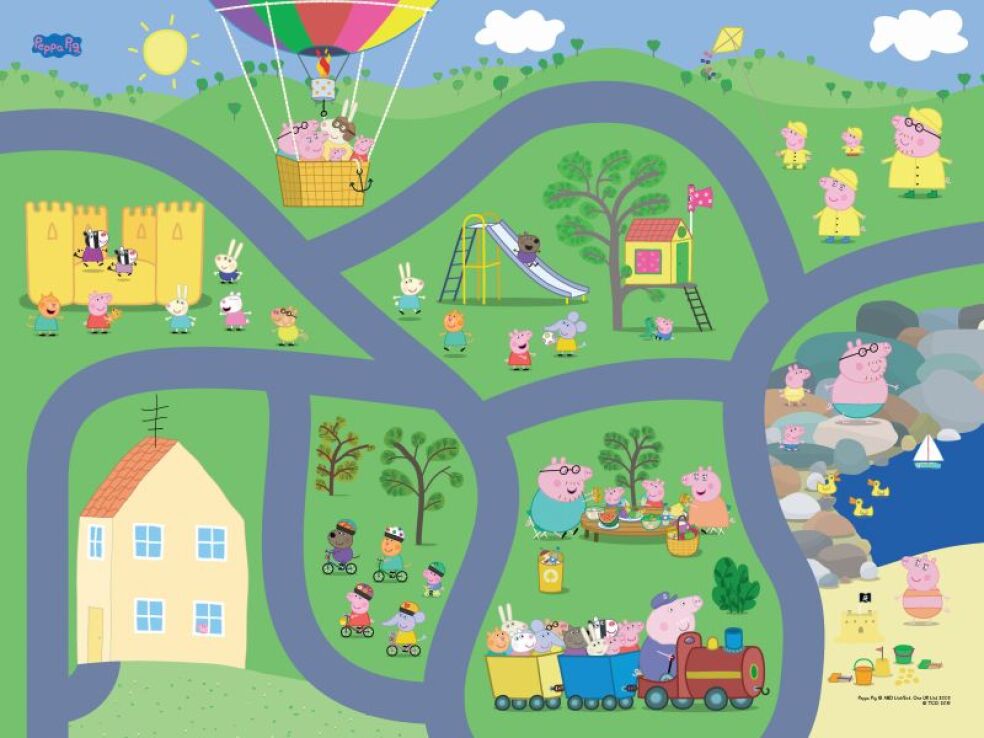 Peppa Pig Megamat Χαλάκι Original Αφρώδες Με Όχημα Peppa (PP022000) (2)