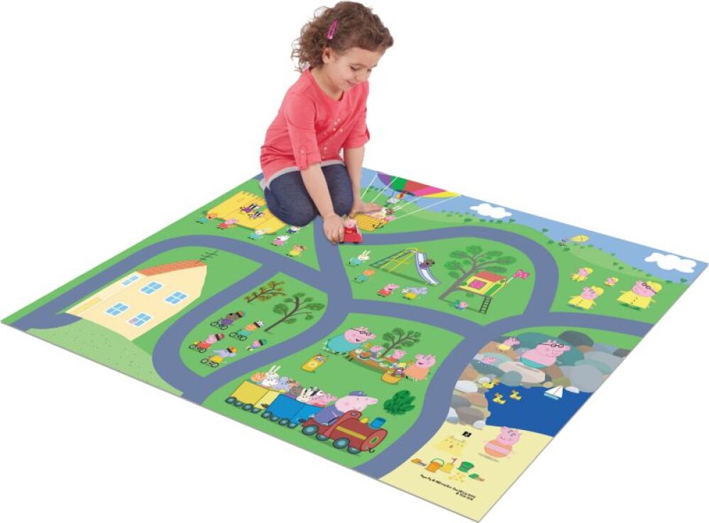 Peppa Pig Megamat Χαλάκι Original Αφρώδες Με Όχημα Peppa (PP022000) (3)