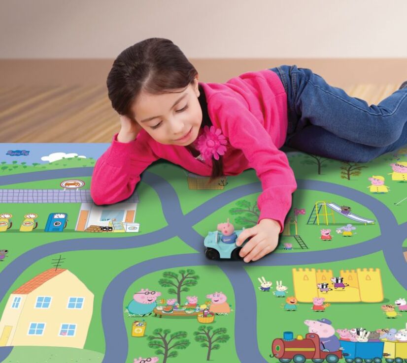 Peppa Pig Megamat Χαλάκι Original Αφρώδες Με Όχημα Peppa (PP022000) (4)