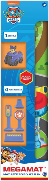 Paw Patrol Megamat Χαλάκι Deluxe Αφρώδες Με Όχημα Paw Patrol (MEP01000) (1)