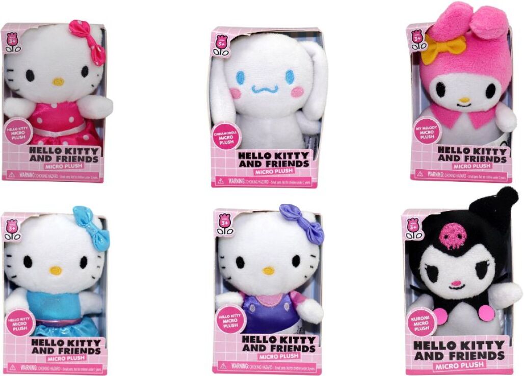 Hello Kitty Λούτρινο 8cm-6 Σχέδια (HKT25000) (2)