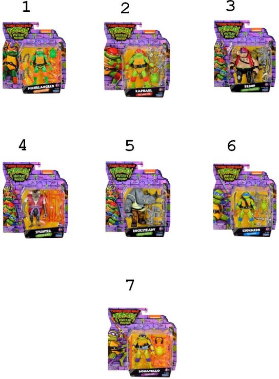 TMNT Movie Βασική Φιγούρα Δράσης-7 Σχέδια (TU805100-TU805000) (1)