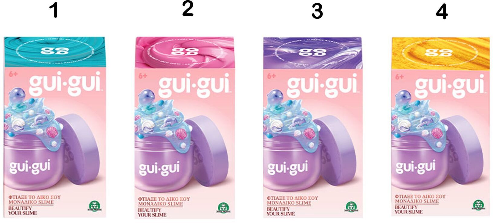 Gui Gui Slime-4 Σχέδια (GUG03000) (1)
