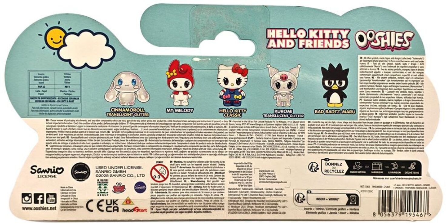 Hello Kitty Φιγούρες Ooshies 5Pack 5cm (HHL00000) (2)