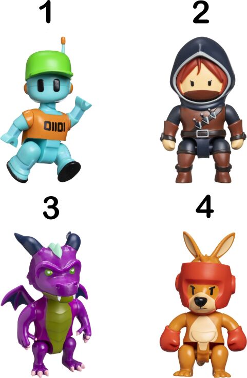 Stumble Guys Φιγούρα Δράσης 11cm S3-4 Σχέδια (TUY12000) (1)