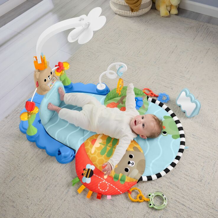 Fisher Price Γυμναστήριο Με Περιστρεφόμενο Λουλούδι 3 Σε 1 (HYR60) (3)