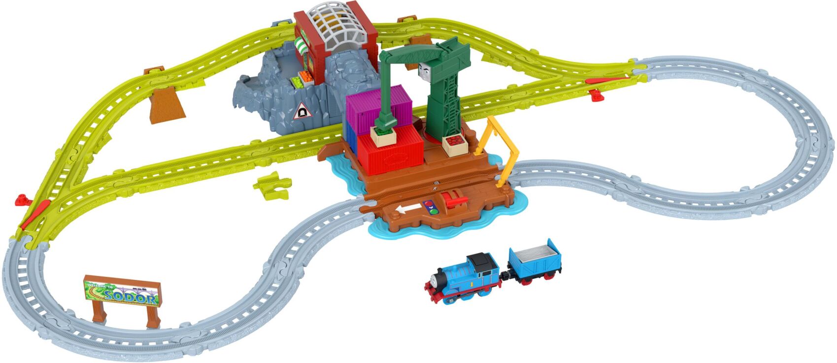 Fisher Price Thomas Το Τρενάκι-Πίστα Με Τον Κράνκι Στις Αποβάθρες (JLL40) (0)