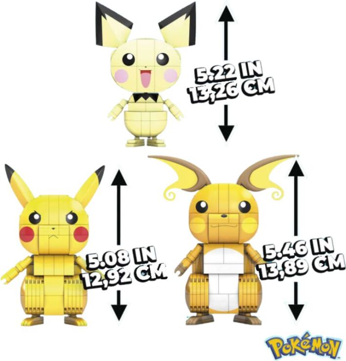 F.P. Mega Bloks Pokemon-Pikachu Evolution Trio (GYH06) (3)