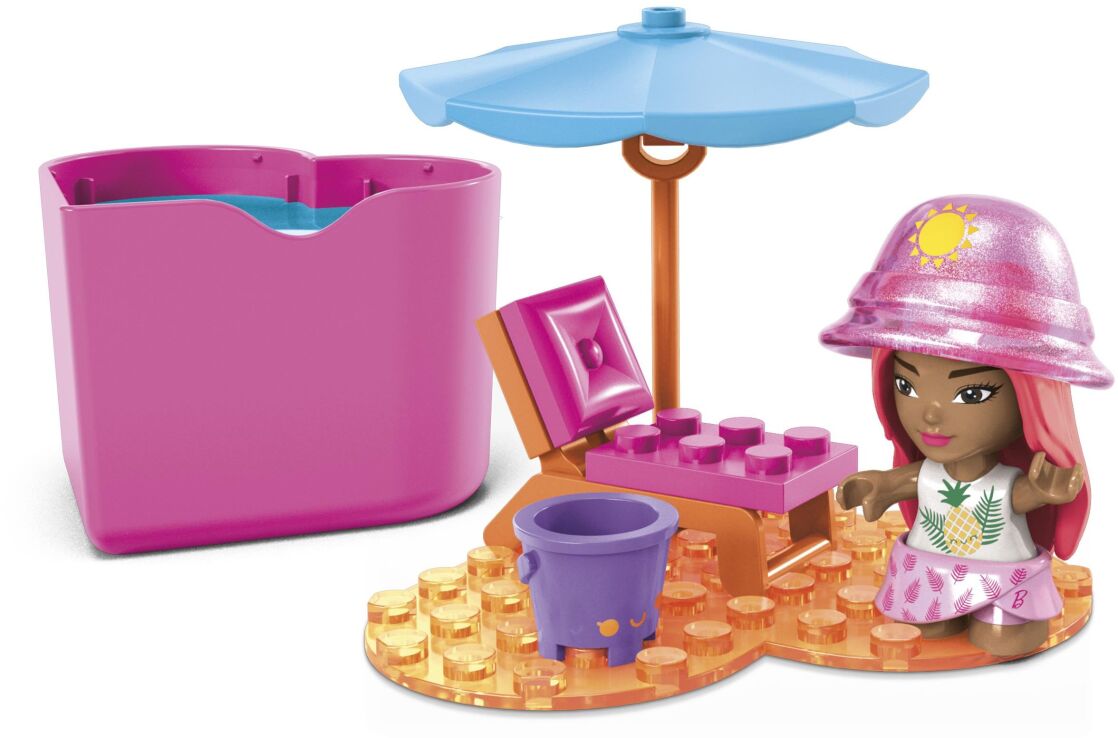 F.P. Mega Bloks Barbie Color Reveal Φιγούρα Με Αξεσουάρ-3 Σχέδια (HHP85) (4)