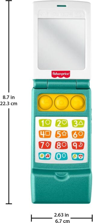 Fisher Price Laugh & Learn Εκπαιδευτικό Κινητό Τηλεφωνάκι Με Πορτάκι (JNJ57) (2)
