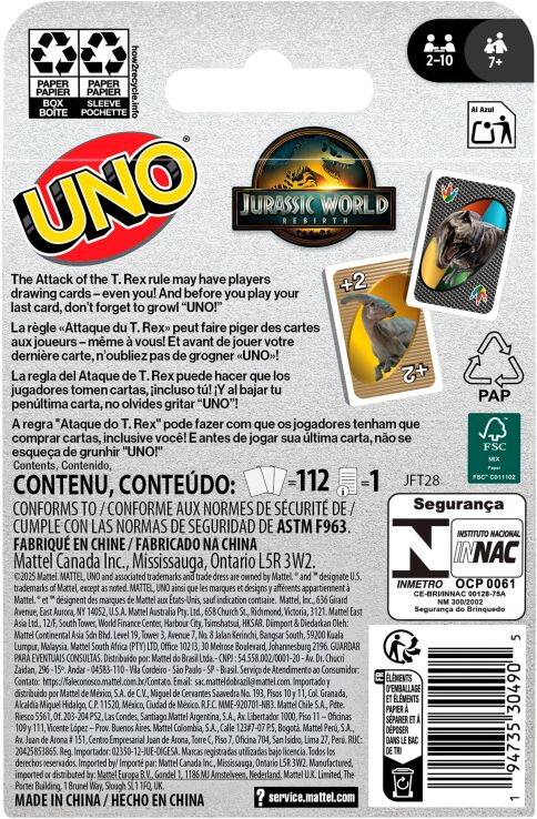 UNO Jurassic World Rebirth (JFT28) (5)