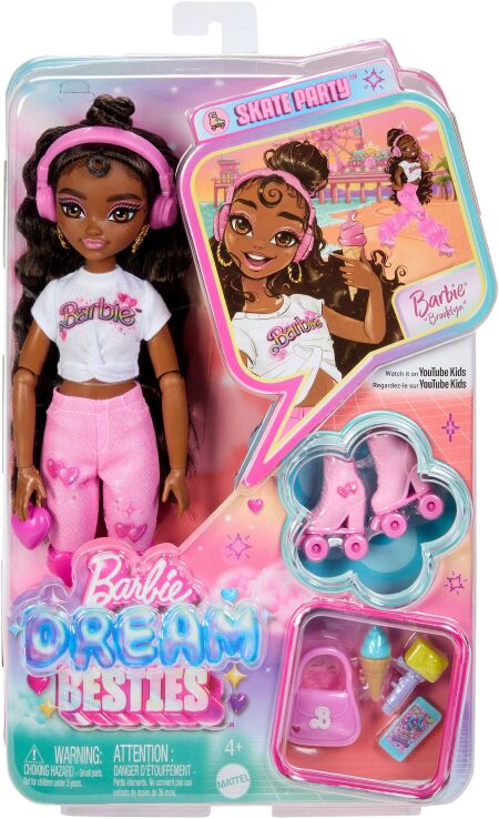 Barbie Dream Besties Roller Skate-Barbie Brooklyn (JFX97) (1)