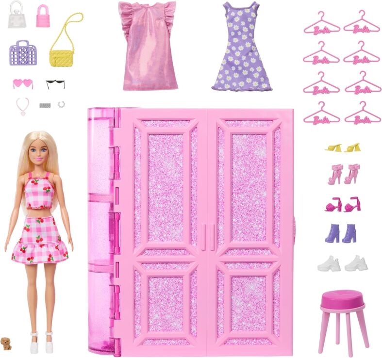 Barbie Fashion Fun Ντουλάπα & Κούκλα (HXD58) (0)